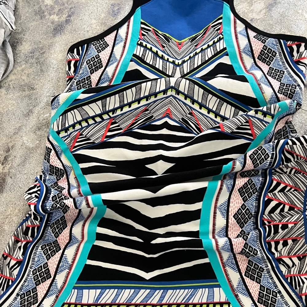 Express Multicolor Geometric Pattern Dress - Picture 4 of 6
